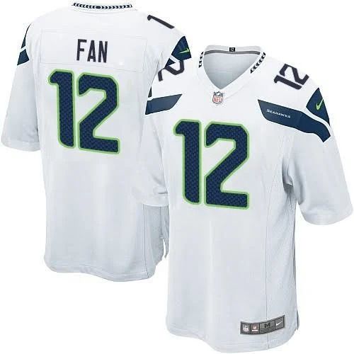 Men Seattle Seahawks #12 Fan Nike White Game NFL Jersey->seattle seahawks->NFL Jersey